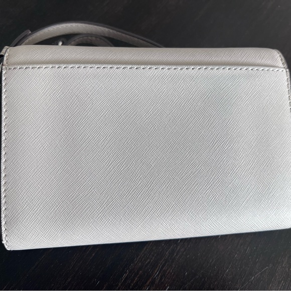 MICHAEL KORS GREY SAFFIANO LEATHER CHAIN BAG - Picture 3 of 16